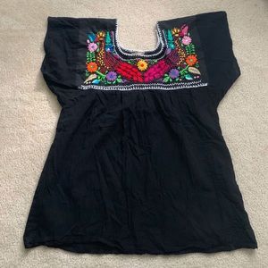 Traditional Mexican Embroidered Blouse